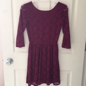 NWOT Garage Burgundy Lacey Dress
